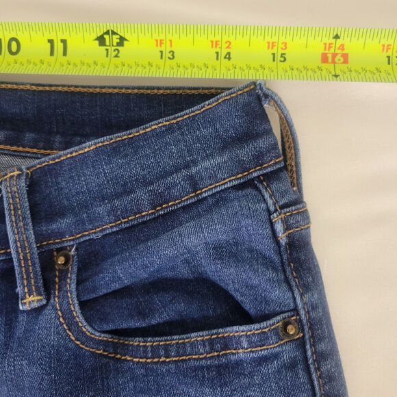Old Navy Jeans Womens 6 Blue Denim Short Mid Rise Curvy Skinny Leg W29 x L27 - Picture 3 of 13
